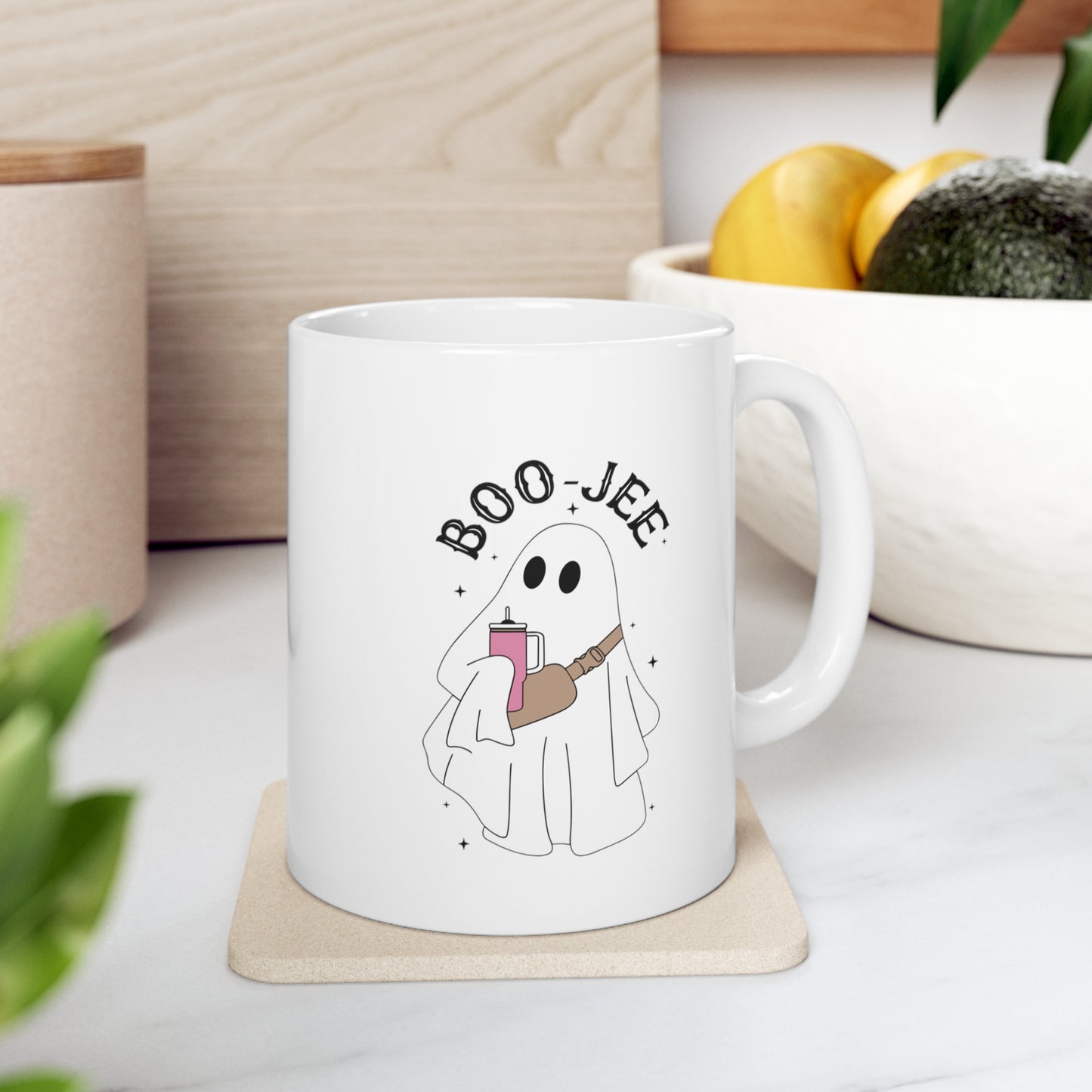 Boojee/Boujie Halloween Ghost Mug - Ceramic Mug 11oz