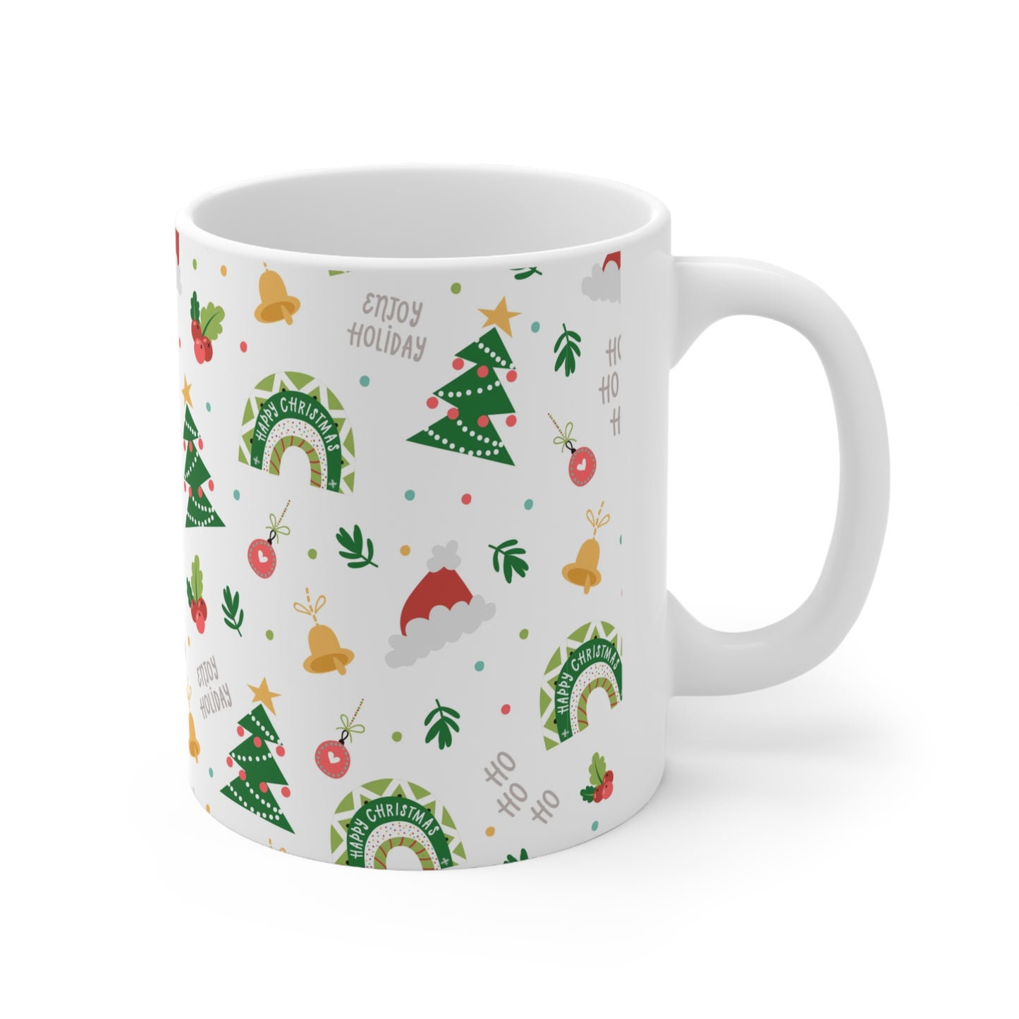 Cute Christmas Pattern Mug - Ceramic Mug 11oz