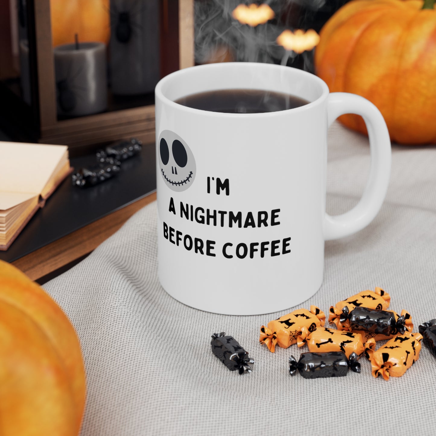 Nightmare Before Coffee Mug - Halloween Ceramic Mug 11oz