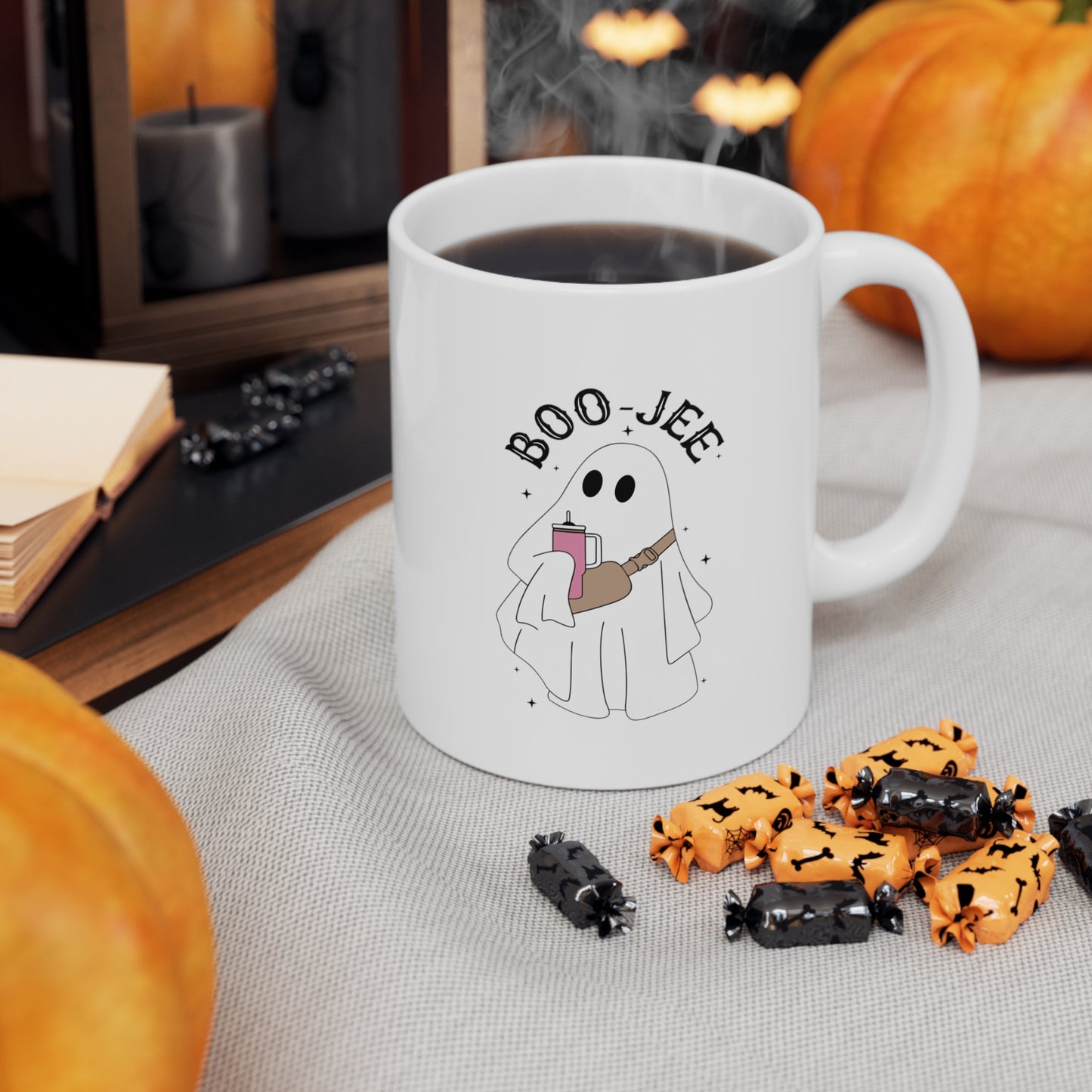 Boojee/Boujie Halloween Ghost Mug - Ceramic Mug 11oz