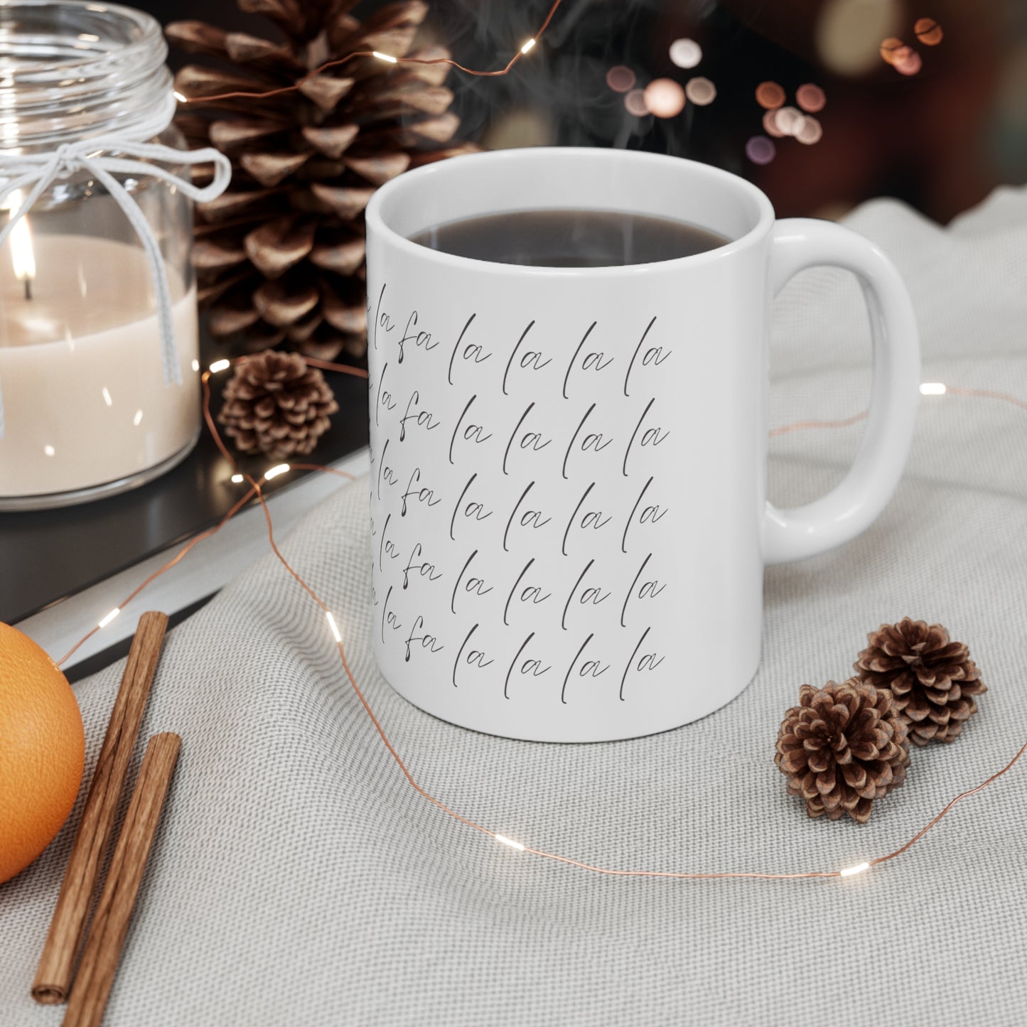 Falalala Christmas Mug - Ceramic Mug 11oz