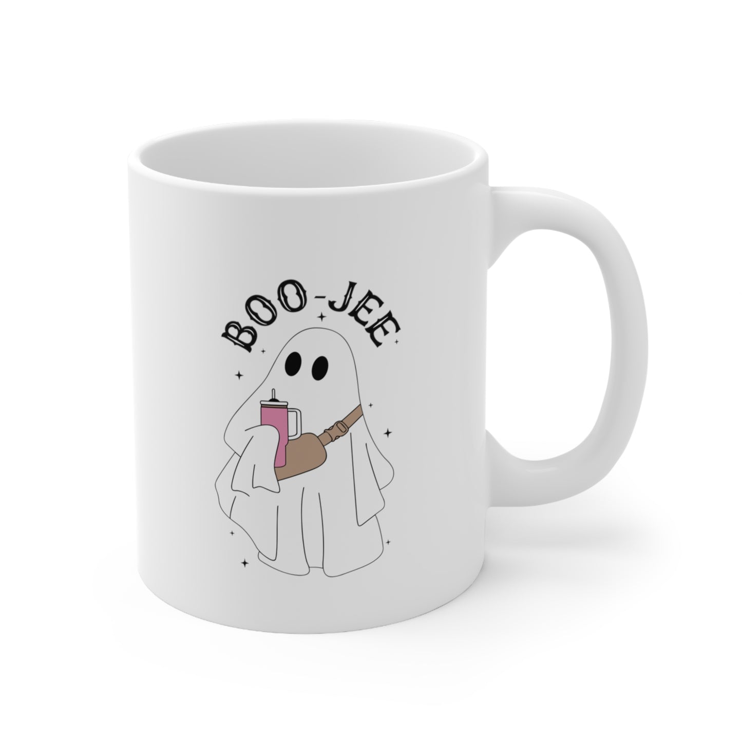 Boojee/Boujie Halloween Ghost Mug - Ceramic Mug 11oz