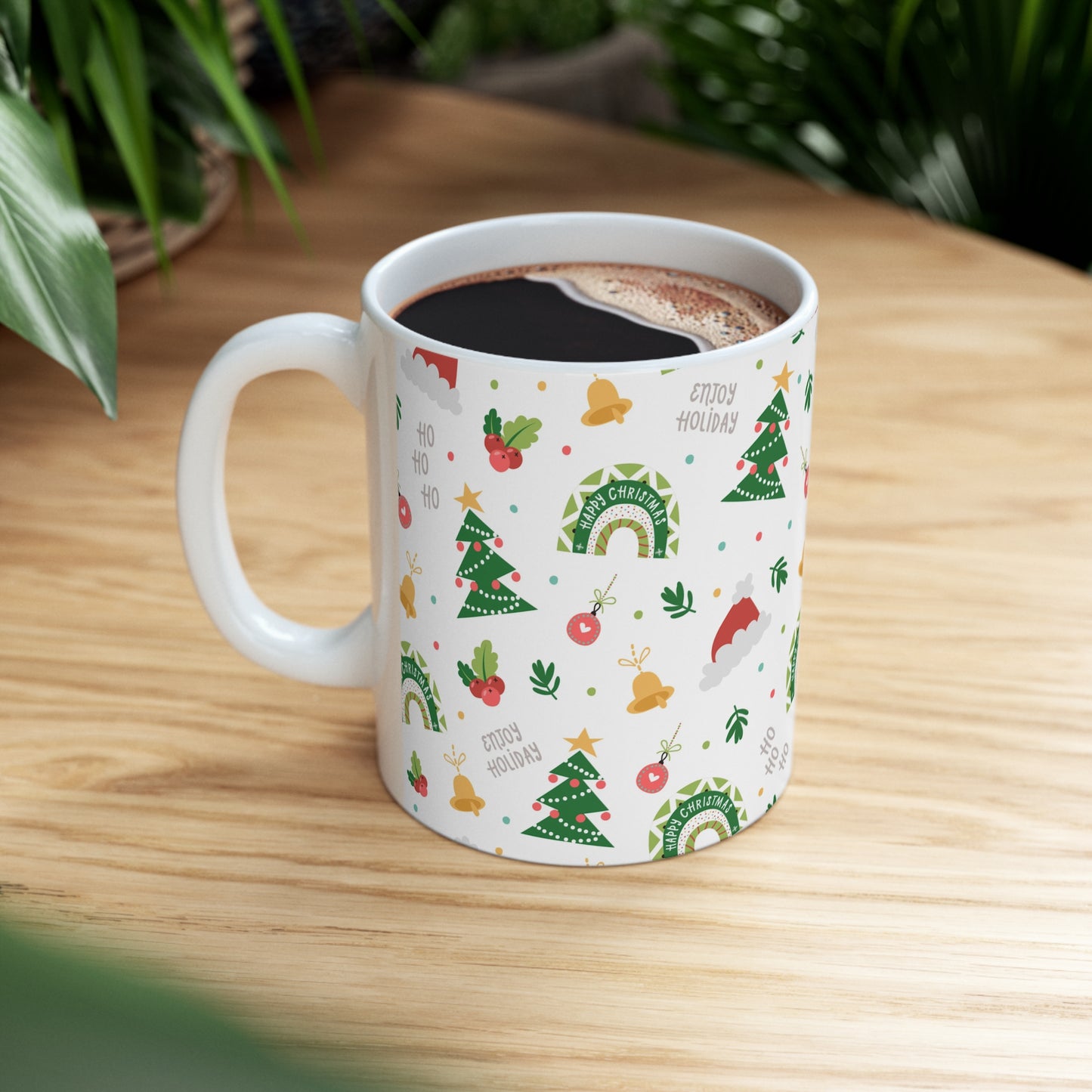 Cute Christmas Pattern Mug - Ceramic Mug 11oz