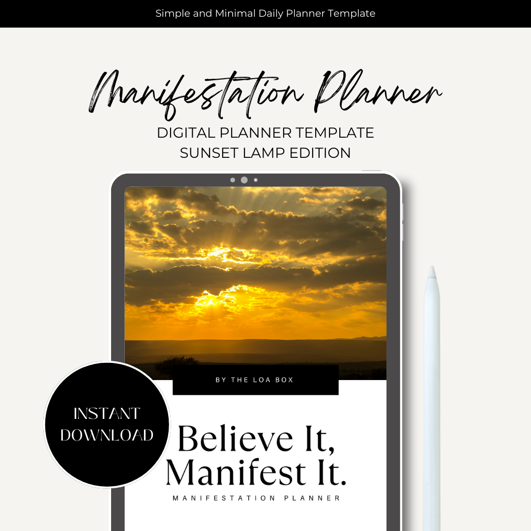 Manifestation Planner (Sunset lamp edition) - Digital eBook