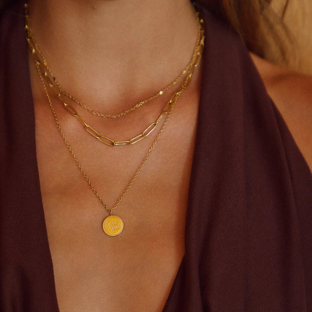 Carpe Diem Coin Layered Necklace