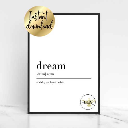 Dream Definition Print - Digital Download