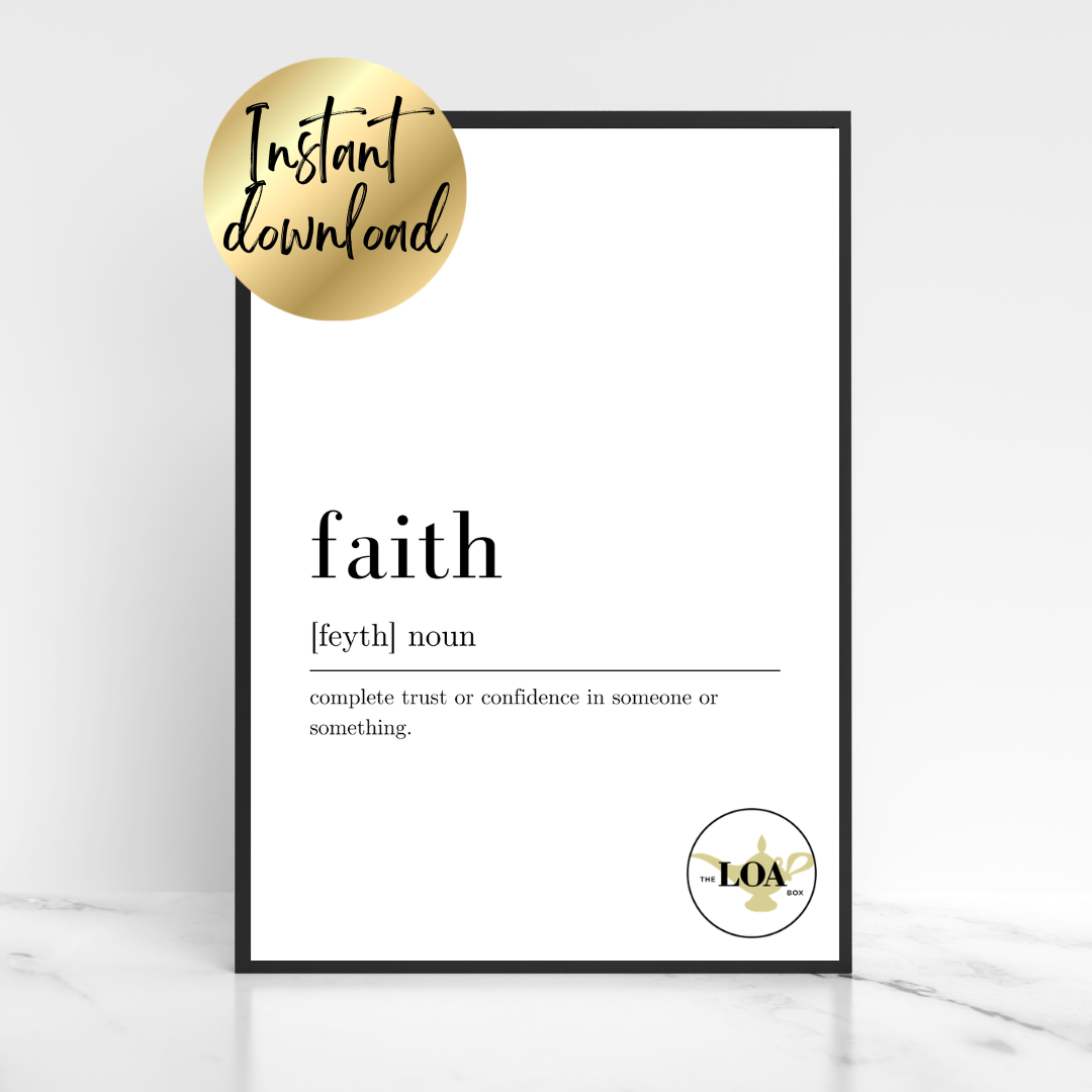 Faith Definition Print - Digital Download