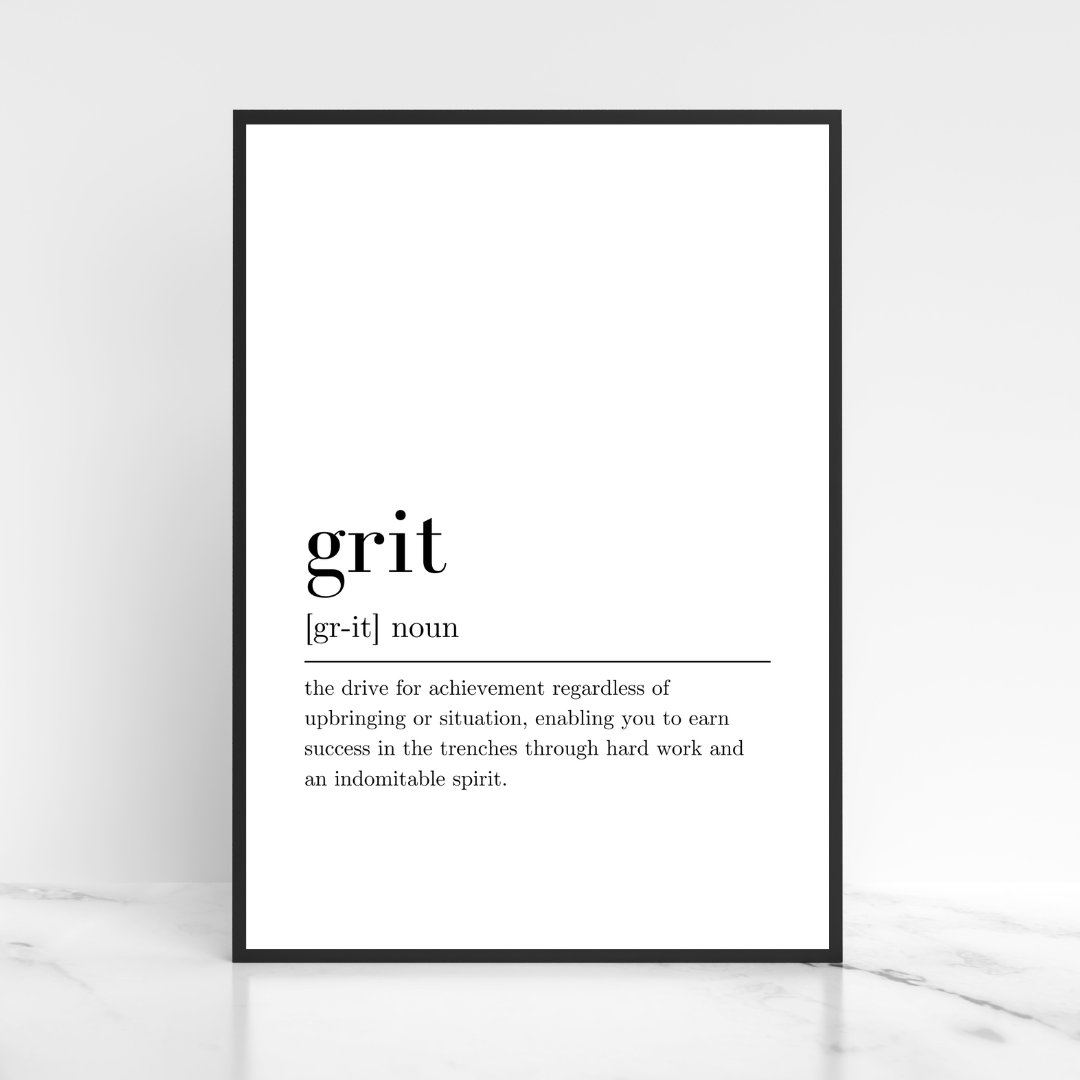 Grit Definition Print - Digital Download