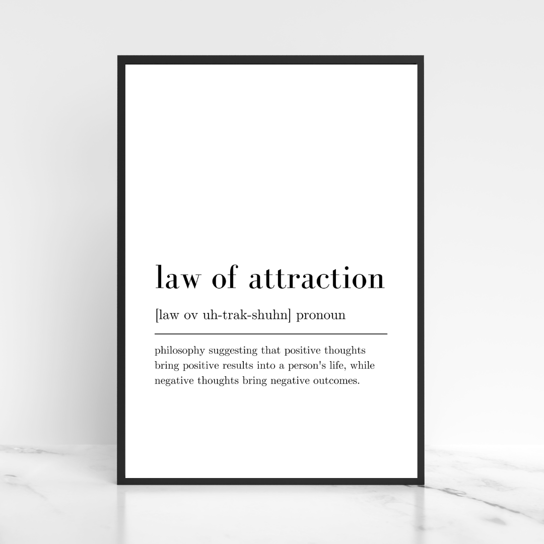 Law of Attraction Definition Print (Version 1) - Digital Download