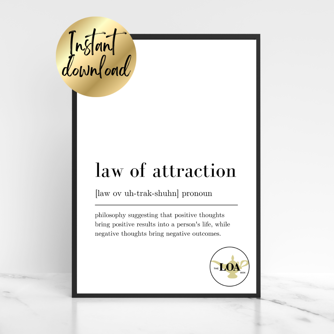 Law of Attraction Definition Print (Version 1) - Digital Download