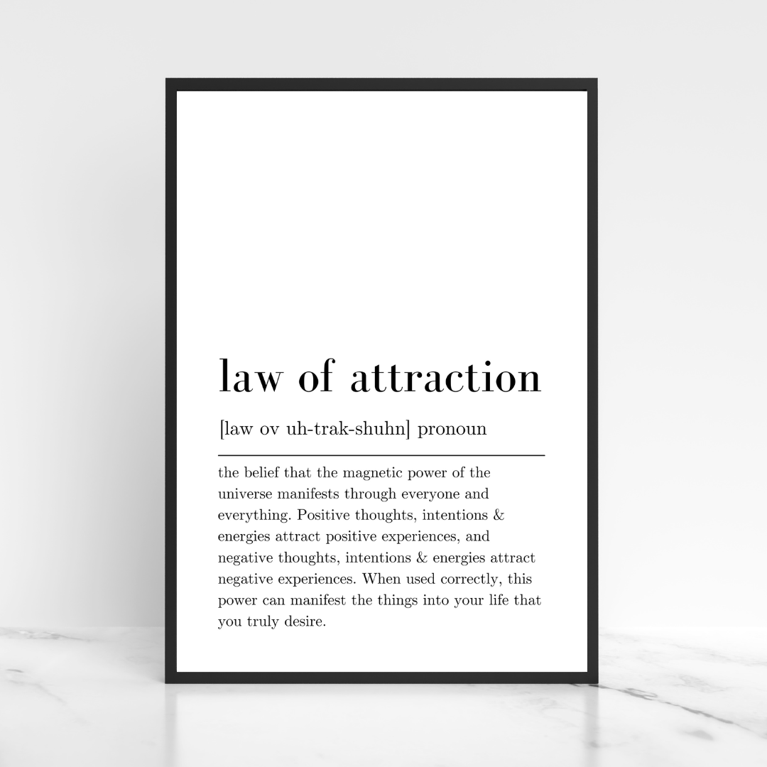 Law of Attraction Definition Print (Version 2) - Digital Download