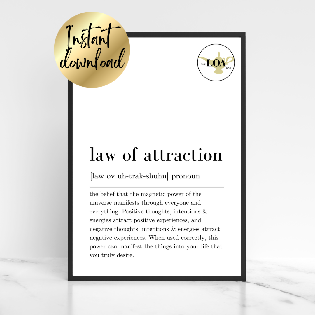 Law of Attraction Definition Print (Version 2) - Digital Download