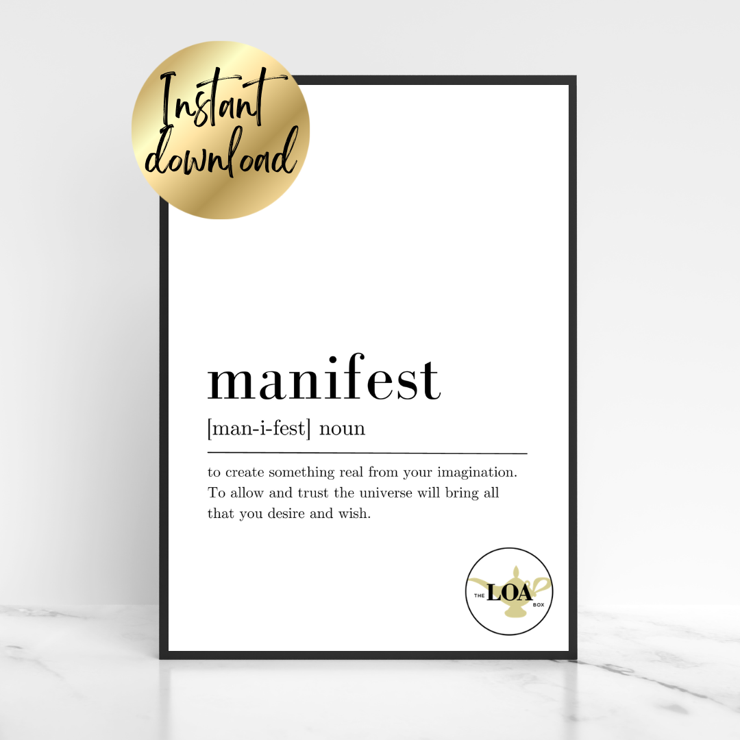 Manifest Definition Print - Digital Download