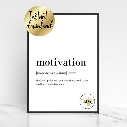 Motivation Definition Print - Digital Download