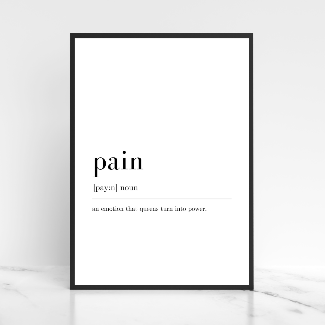 Pain Definition Print - Digital Download