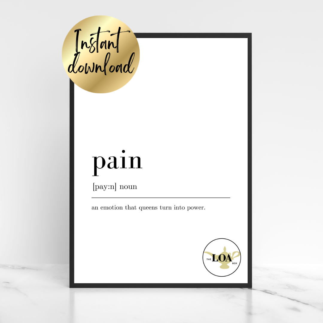 Pain Definition Print - Digital Download