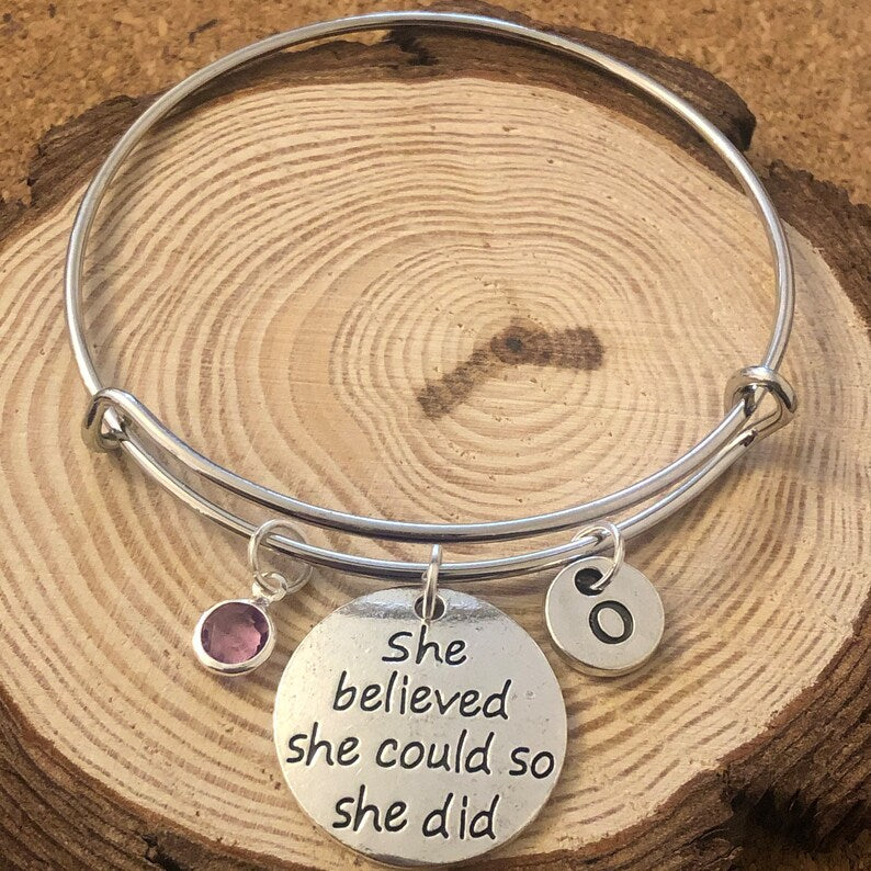 She Believed She Could Bangle