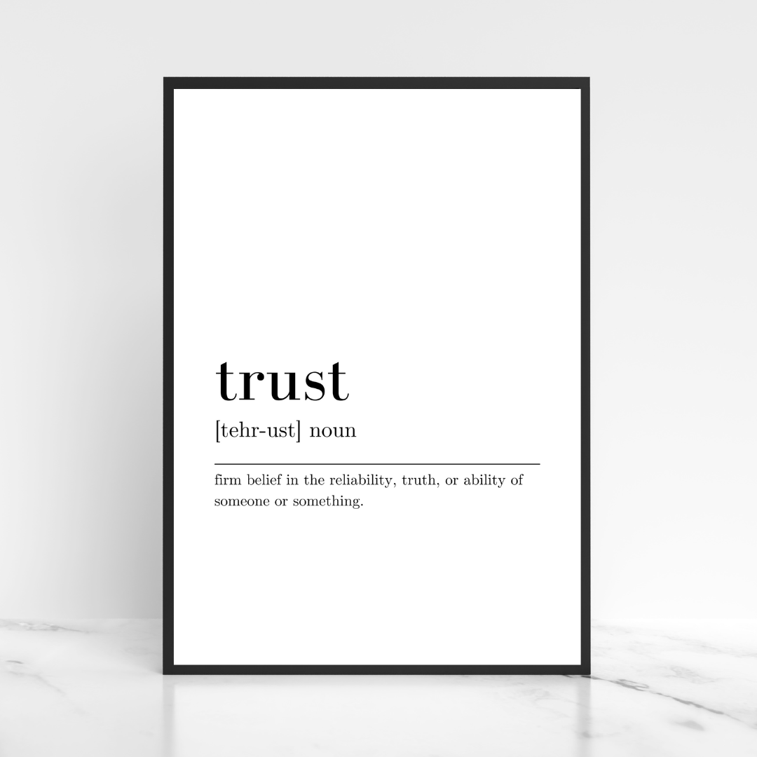 Trust Definition Print - Digital Download