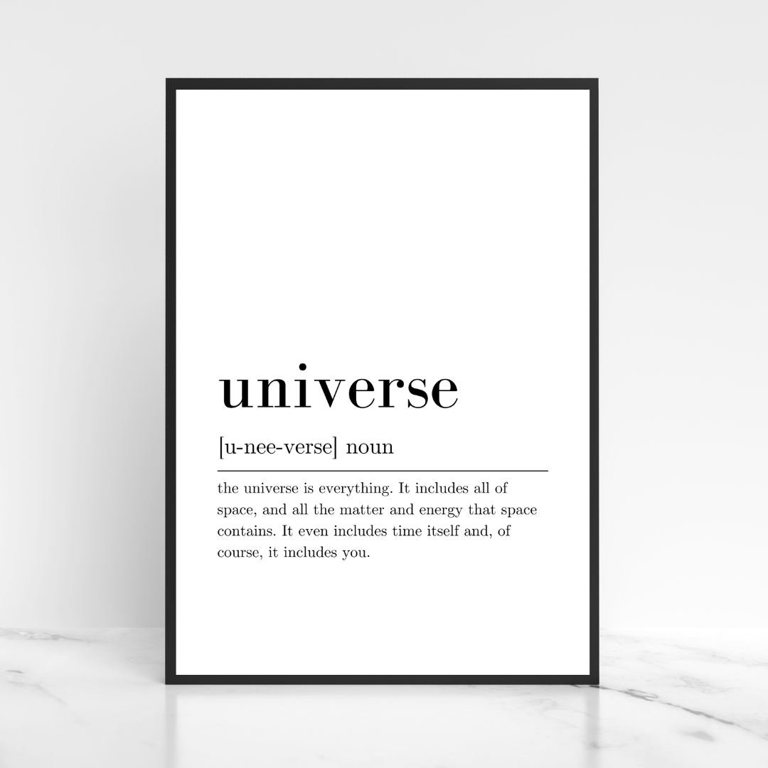 Universe Definition Print (Version 1) - Digital Download