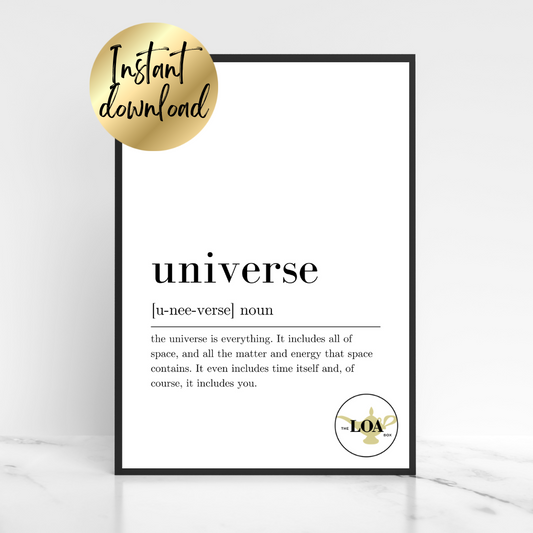 Universe Definition Print (Version 1) - Digital Download