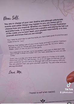 Self love letter